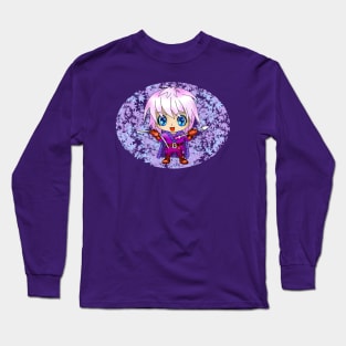 cute dnd elf archer in shades of pink and purple Long Sleeve T-Shirt